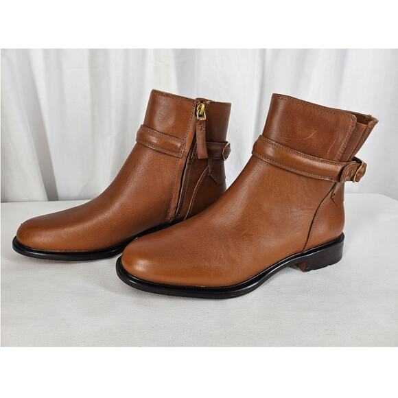 FRANCO SARTO ELESE LEATHER ANKLE BOOTS – WOMEN'S SIZE 8M – COGNAC – NEW WO BOX - Picture 2 of 11